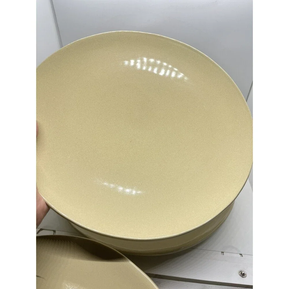 Pottery Barn Studio Putty Dinner Plates Set Barbara Eigen Dining Dishes Lot Of 5